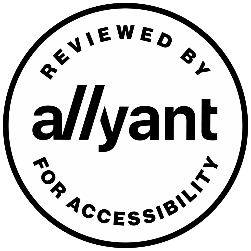 Reviewed by Allyant for Accessibility - Badge