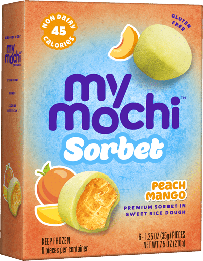 MyMochi Peach Mango Sorbet - 6-count box